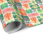 Pixel Art Christmas Gifts Pattern Cadeaupapier (Rol Hoek)