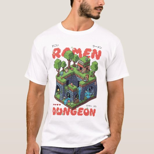 Pixel Art Collecties - Ramen Dungeon T-shirt (Voorkant)