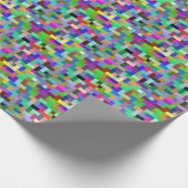 Pixel Art Colorful Squares Cadeaupapier (Hoek)
