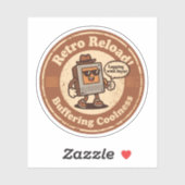 Pixel Art Computer Karakter "Met Stijl Vertragend! Sticker (Vel)