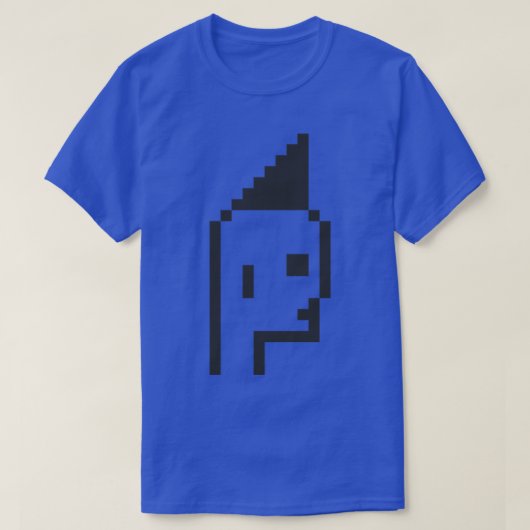 Pixel Art Cool Mohawk Zwart op wit ToolCtypto NF T-shirt (Design voorkant)