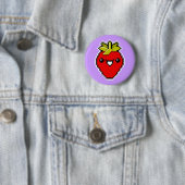 Pixel Art Cute Strawberry Button (In situ)