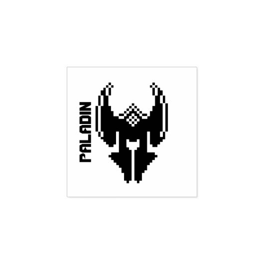 Pixel Art D & D klasse icoon Paladin Rubberstempel (Afrduk)