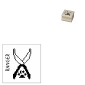 Pixel Art D & D klasse icoon Ranger Rubberstempel (Gestempeld)