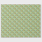 Pixel Art Delicious Cakes Pattiserie Patroon Cadeaupapier (Vlak)