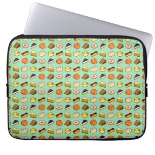 Pixel Art Delicious Cakes Pattiserie Patroon Laptop Sleeve