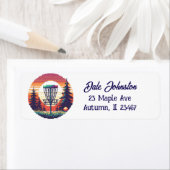 Pixel Art Disc Golf gepersonaliseerd Etiket (Insitu)