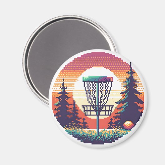Pixel Art Disc Golfbaan Magneet (Voorkant / Achterkant)