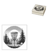 Pixel Art Disc Golfbaan Rubberstempel (Gestempeld)