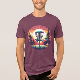 Pixel Art Disc Golfbaan Tri-Blend Shirt