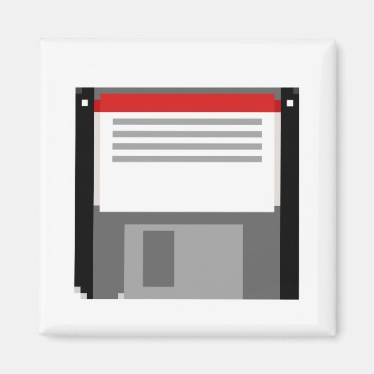Pixel art diskette magneet (Voorkant)