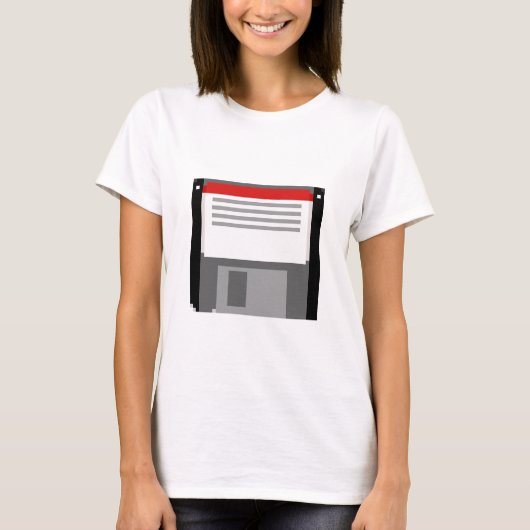 Pixel art diskette t-shirt (Voorkant)