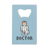 Pixel Art Doctor Bottle Opener Creditkaart Flessenopener (Voorkant)
