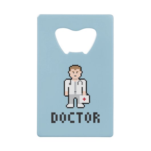 Pixel Art Doctor Bottle Opener Creditkaart Flessenopener (Voorkant)