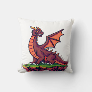 Pixel Art  Dragon Kussen