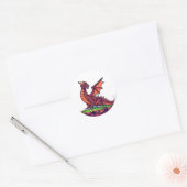 Pixel Art  Dragon Ronde Sticker (Envelop)