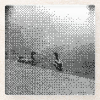 Pixel Art Ducks Glazen Onderzetter