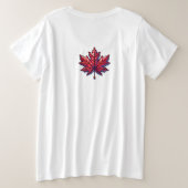 Pixel Art ellebogen omhoog | Canada Support & Ally Grote Maat T-shirt (Design achterkant)