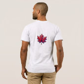 Pixel Art ellebogen omhoog | Canada Support & Ally T-shirt (Achterkant volledig)