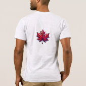 Pixel Art ellebogen omhoog | Canada Support & Ally T-shirt (Achterkant)