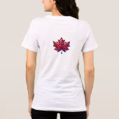 Pixel Art ellebogen omhoog | Canada Support & Ally Tri-Blend Shirt (Achterkant)