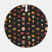 Pixel art eten, naadloze textuur. glas ornament (Achterkant)