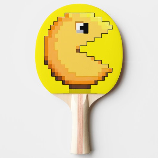pixel art fanart tribute PacMan fluo Tafeltennisbatje (Voorkant)