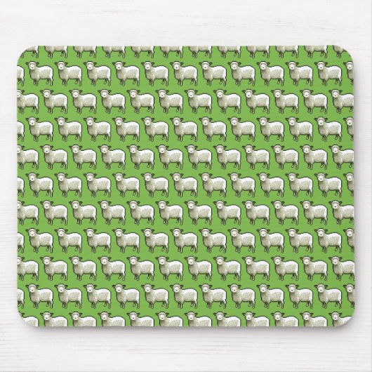 Pixel Art Flock of Sheep Pattern Muismat (Voorkant)