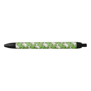 Pixel Art Flock of Sheep Pattern Zwarte Inkt Pen