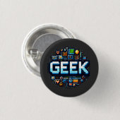 Pixel Art for Geks Ronde Button 3,2 Cm (Voorkant /achterkant)