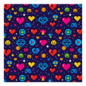 Pixel Art Gaming Aesthetic Room Décor Poster (Voorkant)