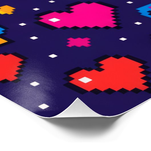 Pixel Art Gaming Aesthetic Room Décor Poster (Hoek)