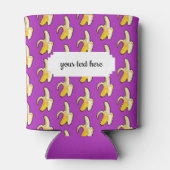 Pixel Art gereed om geel bananenpatroon te eten Blikjeskoeler (Achterkant)