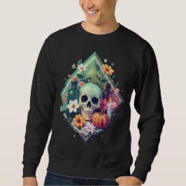 Pixel Art Gifbeker met Bloemenschedel Trui