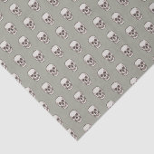 Pixel Art Gothic Spooky Skull Patroon Tissuepapier (Detail)