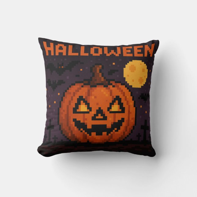 pixel art halloween kussen (Voorkant)