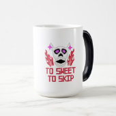 Pixel Art Halloween pompoenen, schedels en vleermu Magische Mok (Voorkant rechts)