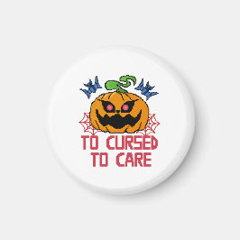 Pixel Art Halloween pompoenen, schedels en vleermu Magneet