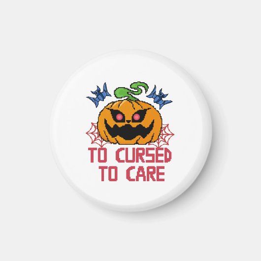 Pixel Art Halloween pompoenen, schedels en vleermu Magneet (Voorkant)