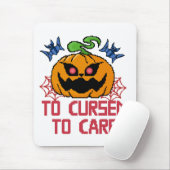 Pixel Art Halloween pompoenen, schedels en vleermu Muismat (Met muis)