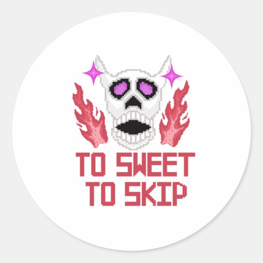 Pixel Art Halloween pompoenen, schedels en vleermu Ronde Sticker (Voorkant)