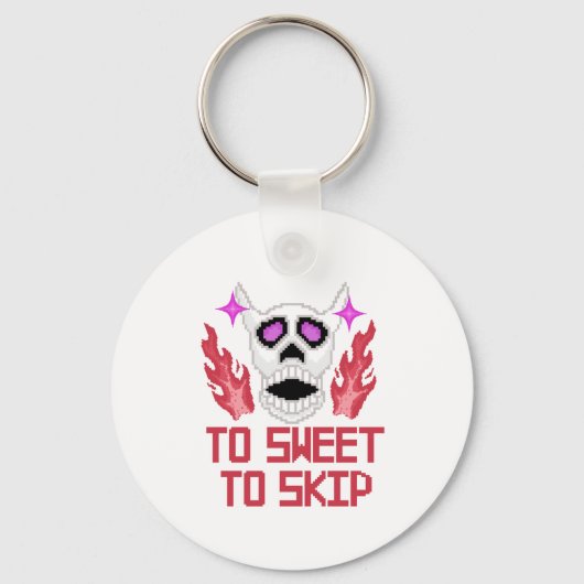 Pixel Art Halloween pompoenen, schedels en vleermu Sleutelhanger (Achterkant)