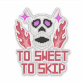 Pixel Art Halloween pompoenen, schedels en vleermu Sticker (Voorkant)