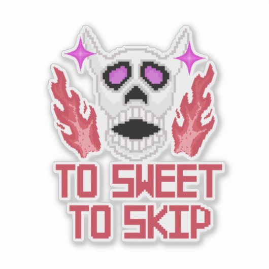 Pixel Art Halloween pompoenen, schedels en vleermu Sticker (Voorkant)