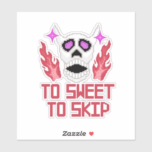 Pixel Art Halloween pompoenen, schedels en vleermu Sticker (Vel)