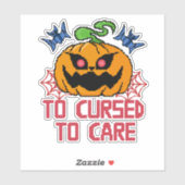 Pixel Art Halloween pompoenen, schedels en vleermu Sticker (Vel)