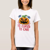 Pixel Art Halloween pompoenen, schedels en vleermu T-shirt (Voorkant)