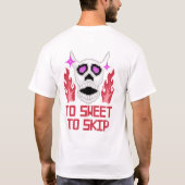 Pixel Art Halloween pompoenen, schedels en vleermu T-shirt (Achterkant)