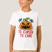 Pixel Art Halloween pompoenen, schedels en vleermu T-shirt (Voorkant)