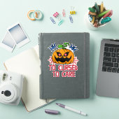 Pixel Art Halloween Pompoenen, Schedels & Vleermui Sticker (iPad Cover)